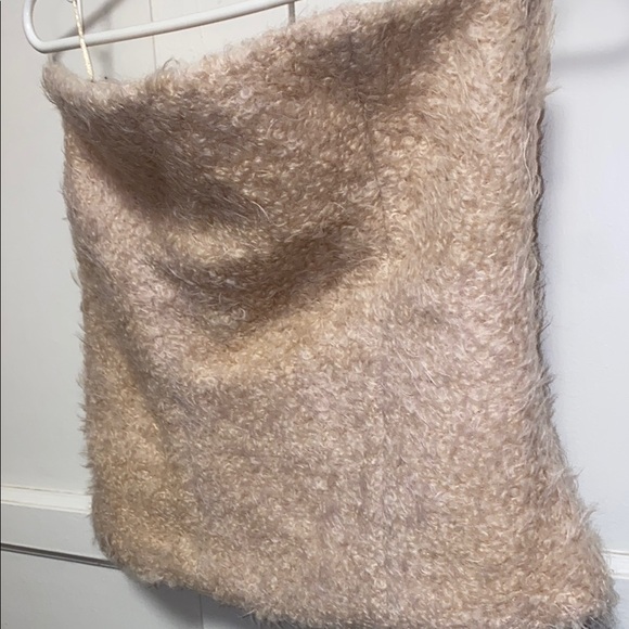 Zara XS Fuzzy Beige Tube Top - Picture 6 of 8